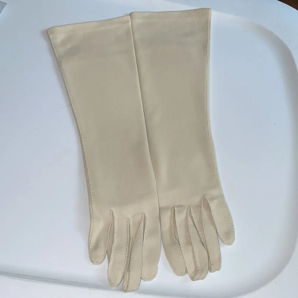 Vtg New in‎ packaging Van Raalte beige/taupe long nylon gloves